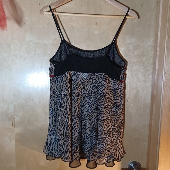 DELICATES Cheetah Print Babydoll Slip_Size Medium - Picture 5 of 7